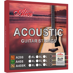 [A408-SL] Juego De Cuerdas Para Guitarra Acústica Dorado C/Borla Alice-- A408-SL