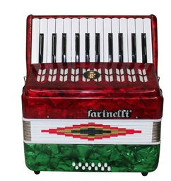 [1302B] Acordeon Teclas 2512 Farinelli Bajos Bandera-- 1302B