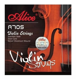 [A705] Juego De Cuerdas Para Violin 4/4 Nickel Alice-- A705