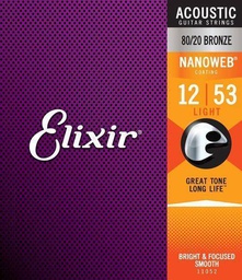 [11075] Juego de Cuerdas Para Guitarra Acústica Elixir Bronze 11075