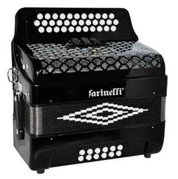 [3412FAN] Acordeón Farinelli Botones FA Negro 34K12BS 3 Regs