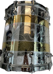 [HERCH22DP10] Tambora De 22" Herch Dorada/plata 10 Lugs