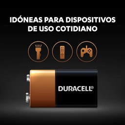 [9V-12] Pila Cuadrada De 9 Volts Duracell
