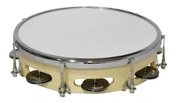 [CPPN012] Pandero De Madera 20cm/8" Afinable Copacabana 1 Hilera Rin