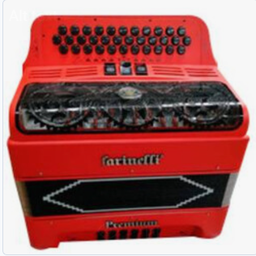 [3412FRHG] Acordeón Farinelli Botones Fa Rojo 3 Regs Premium
