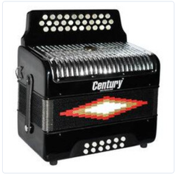 [C3412FAN] Acordeón Century Botones FA Negro 3412 3 Reg